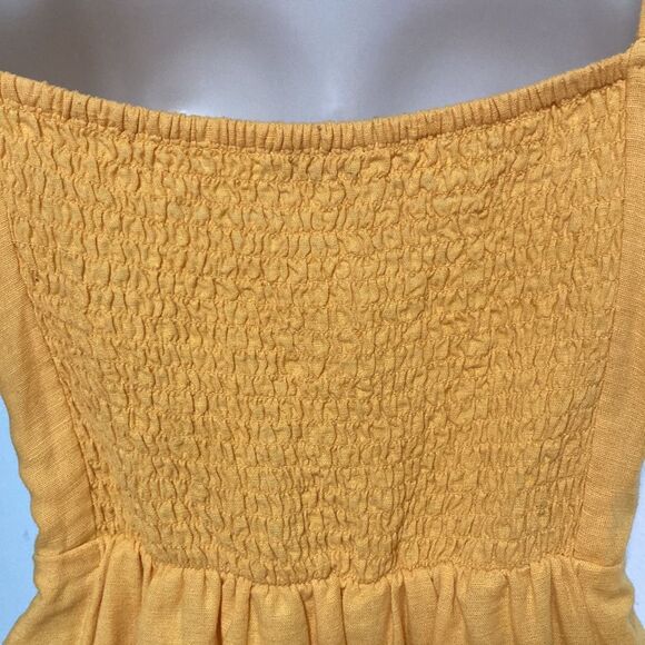 AMERICAN EAGLE Mustard Yellow Button Strappy Sundress Womens XL - Picture 12 of 16
